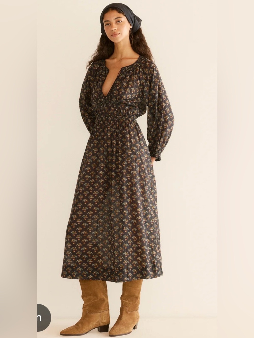 The DÔEN Delfina Dress in Delphinium Floral